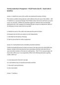 Nursing Leadership & Management &ndash; NCLEX Practice Quiz &num;2 &ndash; Study Guide & Questions