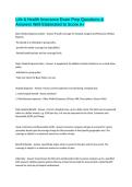 Life & Health Insurance Exam Prep Questions & Answers Well Elaborated to Score A&plus;