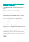 Portage Biochemistry- Module 3 Exam Questions & Answers A&plus; Score Assured