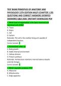 &NewLine;TEST BANK Principles of Anatomy and Physiology 15th Edition Wiley