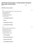 NUR 226 Exam Practice Questions &ndash; Nursing Leadership & Management Review Guide and Study Material