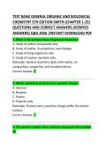 TEST BANK General&comma; Organic&comma; and Biological Chemistry 5th Edition Smith Questions and Correct Answer