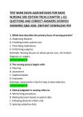 TEST BANK Davis&rsquo;s Advantages for Basic Nursing 3rd Edition Treas Questions and Correct Answers