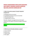 &NewLine;Project Management Exam Questions and Correct Answers