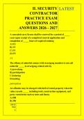 IL SECURITY &NewLine;CONTRACTOR &NewLine;PRACTICE EXAM &NewLine;QUESTIONS AND &NewLine;ANSWERS 2026 - 2027 