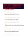 BIO 252 ANATOMY AND PHYSIOLOGY&colon;&NewLine;LAB 1 ACTUAL EXAM QUESTIONS&NewLine;WITH CORRECT ANSWERS 100&percnt;&NewLine;VERIFIED GRADED A&plus;