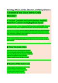 Sociology of Race EXAM STUDY GUIDE 2026&sol;2027 Accurate Questions with Correct Detailed Answers &vert;&vert; Newest Version