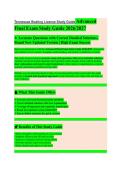 Tennessee Boating License Study Guide EXAM STUDY GUIDE 2026&sol;2027 Accurate Questions with Correct Detailed Answers &vert;&vert; Newest Version