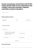 Florida Cosmetology clinical EXAM AND STUDY GUIDE NEWEST 2026 ACTUAL QUESTIONS AND CORRECT DETAILED ANSWERS &lpar;VERIFIED ANSWERS&rpar; &vert;ALREADY GRADED A