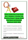 Florida Home Inspection Final Exam Part 1 Module 1 &vert; 20&plus; Practice Questions & Detailed Solutions &vert; HVAC&comma; Roofing&comma; Plumbing & Structural Inspection &vert; Florida Home Inspector Exam