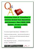 Louisiana Class D Chauffeur License Practice Test 2025&ndash;2026 &vert; 300&plus; Questions & Verified Answers &vert; Air Brakes&comma; Vehicle Inspection&comma; Safety Laws & CDL Regulations &vert; Louisiana DMV Exam
