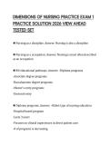 DIMENSIONS OF NURSING PRACTICE EXAM 1&NewLine;PAPER 2026 QUESTIONS AND ANSWERS&NewLine;GRADED A&plus;