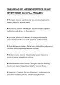DIMENSIONS OF NURSING PRACTICE EXAM 1&NewLine;CERTIFICATION TEST 2026 COMPREHENSIVE&NewLine;STUDY GUIDE