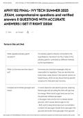 APHY 102 FINAL- IVY TECH SUMMER 2025 &comma;EXAM&comma; comprehensive questions and verified answers &vert;&vert; QUESTIONS WITH ACCURATE ANSWERS &vert; GET IT RIGHT &vert;2026&excl;&NewLine;&NewLine;