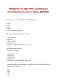 AFOQT Practice Test &lpar;Math Section&rpar; Exam Review Questions and Correct Answers 2026&sol;2027 &ndash; Quantitative Reasoning Practice and Study Guide