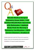 RELIAS Medical-Surgical Telemetry Exam 2026 &vert; 130&plus; NCLEX-Style Questions & Rationales &vert; Cardiac Rhythms&comma; Arrhythmias&comma; ECG Interpretation & Med-Surg Nursing Review &vert; Telemetry Certification