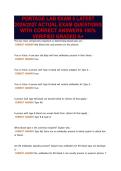 PORTAGE LAB EXAM 5 LATEST&NewLine;2026&sol;2027 ACTUAL EXAM QUESTIONS&NewLine;WITH CORRECT ANSWERS 100&percnt;&NewLine;VERIFIED GRADED A&plus;