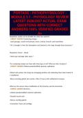 PORTAGE - PATHOPHYSIOLOGY -&NewLine;MODULE 5&period;1 - PHYSIOLOGY REVIEW&NewLine;LATEST 2026&sol;2027 ACTUAL EXAM&NewLine;QUESTIONS WITH CORRECT&NewLine;ANSWERS 100&percnt; VERIFIED GRADED&NewLine;A&plus;