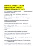 IPPS-A DL FINAL EXAM - HR PROFESSIONAL &sol; PAYROLL SPECIALIST CORRECT 100&percnt;