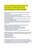 ECON 100 MACROECONOMICS ACTUAL TEST&NewLine;PAPER 2026 COMPLETE QUESTIONS AND&NewLine;CORRECT ANSWERS GRADED A&plus;