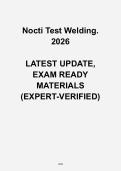 NOCTI Welding Test 2026 Questions & Answers &vert; Complete Welding Exam Study Guide & Practice Test