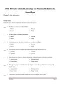 Clinical Kinesiology & Anatomy 8th Edition&period; Lippert Test Bank &lpar;All Chapters&rpar;
