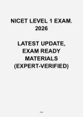 NICET Level 1 Exam 2026 Questions & Answers &vert; Complete Study Guide & Practice Test