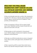 EFDA PART TWO FINAL BOARD&NewLine;EXAMINATION SCRIPT HARCUM COLLEGE&NewLine;2026 DETAILED QUESTIONS AND VERIFIED&NewLine;ACCURATE ANSWERS GRADED A&plus;