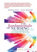 Test Bank For Fundamentals of Nursing Active Learning for&NewLine;Collaborative Practice 2nd Edition By Barbara L Yoost&semi; Lynne R&NewLine;Crawford &vert;&vert; ISBN-13 978-0323597289 &vert;&vert; Chapter 1-42  &vert; All Chapters Complete A&plus; Guide&period;pdf