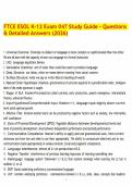 FTCE ESOL K-12 Exam 047 Study Guide - Questions & Detailed Answers &lpar;2026&rpar;