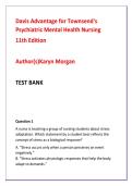 NCLEX Psychiatric Mental Health Nursing Test Bank 2026 &vert; Advanced Clinical MCQs & NGN Rationales for Davis Advantage for Townsend's Psychiatric Mental Health Nursing by Karyn Morgan &vert; Comprehensive Psych Nursing Exam Prep&NewLine;