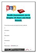 Jarvis Chapter 20 Heart and Neck Vessels Questions and Answers &vert; 120 Cardiovascular Nursing Practice Questions on Cardiac Assessment&comma; Heart Sounds&comma; Murmurs & Hemodynamics &vert; NURS 202 &vert; Chamberlain University