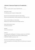 Asbestos Contractor&sol;Supervisor Examination