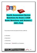 Health Assessment Exam 3 Review Questions and Answers &vert; 250 Nursing Practice Questions on Cardiac&comma; Peripheral Vascular&comma; Breast & Respiratory Assessment &vert; NURS 202 &vert; Chamberlain University
