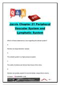Jarvis Chapter 21 Peripheral Vascular System and Lymphatic System Questions and Answers &vert; 75 Nursing Practice Questions on Peripheral Arterial Disease&comma; Pulses&comma; Edema&comma; Venous Disorders & Lymphatic Assessment &vert; NURS 202 &vert; Chamberlain University