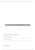 TCU JONES MICROBIOLOGY EXAM -1 QUESTIONS & ANSWERS