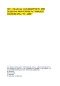 NR511 CEA EXAM &lpar;2025&sol;2026 UPDATE&rpar; WITH QUESTIONS AND VERIFIED RATIONALIZED ANSWERS UPDATED LATEST