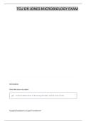 TCU DR JONES MICROBIOLOGY FINAL EXAM 