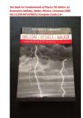 Test Bank For Fundamentals of Physics 7th Edition&colon; by&NewLine;Brownstein Halliday&comma; Walker&comma; REsnick&comma; Christman&vert;ISBN&NewLine;NO-13&comma;978-0471470625&vert;&vert;Complete Guide A&plus;