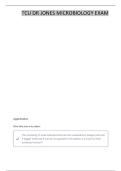 TCU MICROBIOLOGY EXAM 3 JONES QUESTIONS & ANSWERS