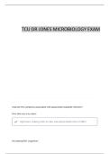 TCU MICRO LAB EXAM 2 JONES QUESTIONS & ANSWERS