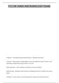 MICROBIOLOGY DISEASE-ATHON &lpar;TCU - DR&period; JONES&rpar; QUESTIONS & ANSWERS