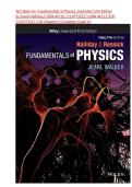 Test Bank For Fundamentals of Physics&comma; Extended 12th Edition&NewLine;by David Halliday&vert;&vert;ISBN NO&colon;10&comma;1119773512&vert;&vert;ISBN NO&colon;13&comma;978-&NewLine;1119773511&vert;&vert;All Chapters&vert;&vert;Complete Guide A&plus;