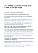 BTZ BOARD EXAM QUESTIONS WITH COMPLETE SOLUTIONS