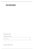 ACT 235 ACTUAL 100&percnt; CORRECT DETAILED ANSWERS GUARANTEED PASS&excl;&excl;CURRENT UPDATE&excl;&excl;