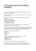 BTZ BOARD STUDY WITH VERIFIED ANSWERS