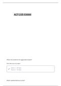 ACT 235 QUICK STUDY GUIDE CORRECT DETAILED ANSWERS GUARANTEED PASS