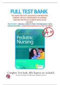Test Bank for Davis Advantage for Pediatric Nursing Critical Components of Nursing Care&comma; 3rd Edition by Kathryn Rudd &vert; 9781719645706 &vert; All Chapters with Answers and Rationals&NewLine;