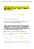 NUR 5461 Hematology Exam Questions and Answers 2026 &vert; Ultimate Exam Prep & Study Guide