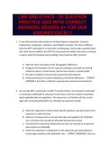 LAW AND ETHICS - 25 QUESTION PRACTICE QUIZ WITH CORRECT ANSWERS GRADED A&plus; FOR 2026 ASSURED EXCEL&excl;&excl;